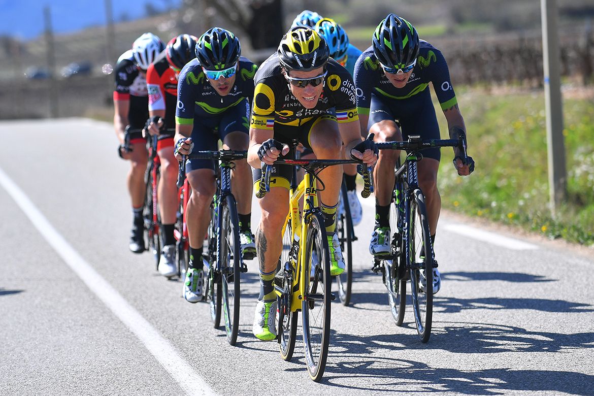 Sylvain Chavanel, Jos&eacute; Herrada and Winner Anacona in the breakaway