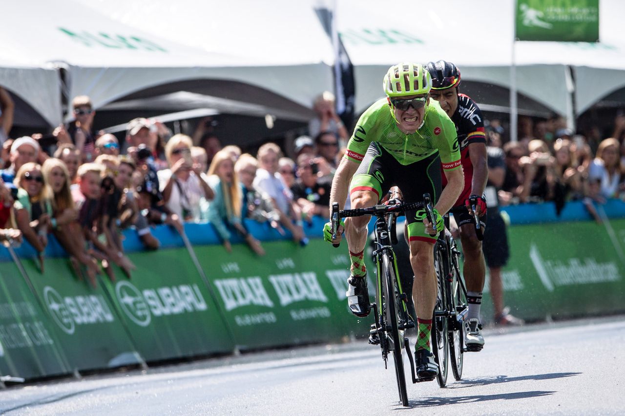 Andrew Talansky (Cannondale) leads the sprint to the line