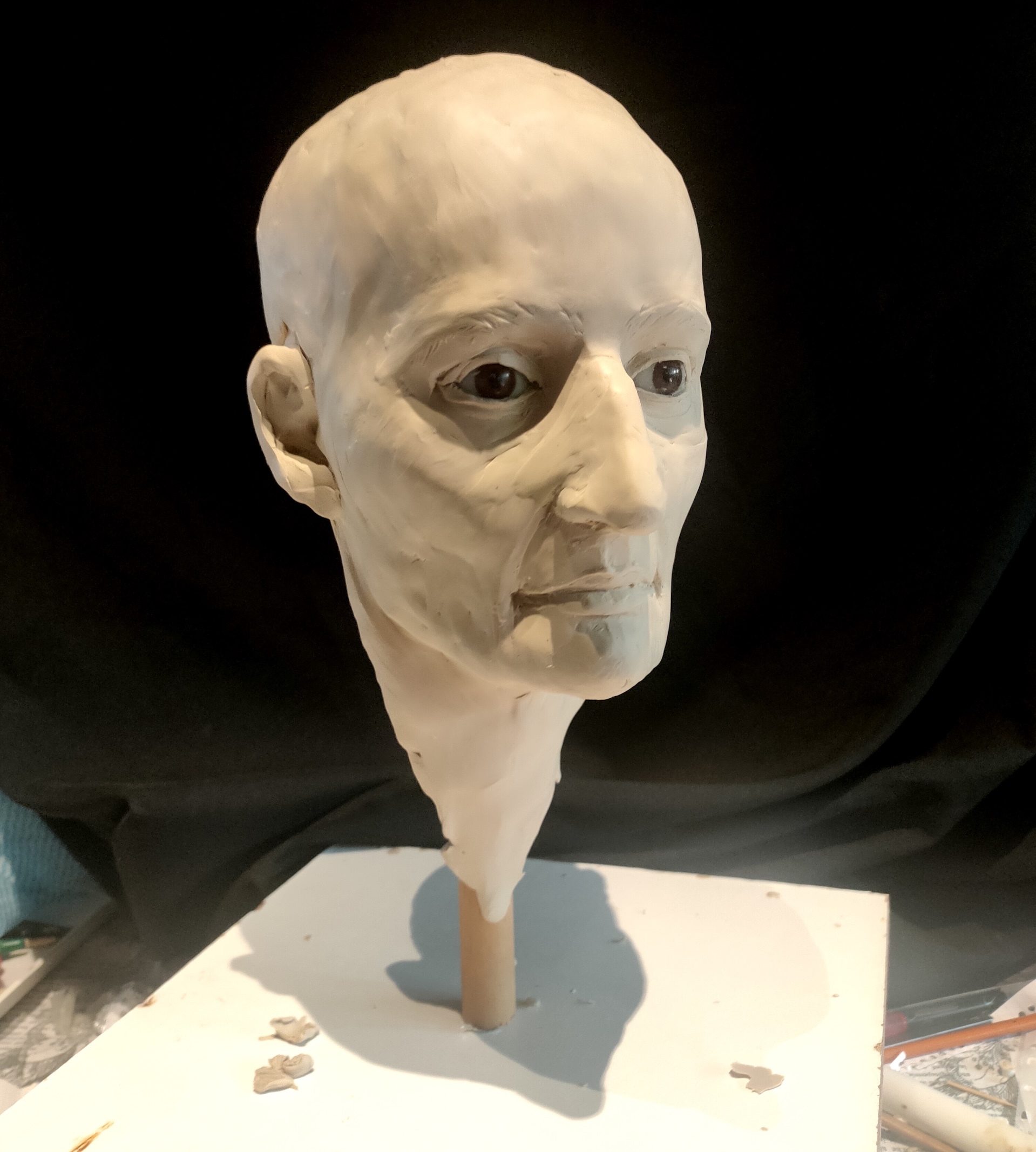 Facial reconstruction of a female mummy.
