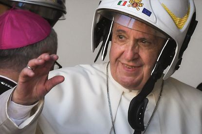 Pope Francis tours an earthquake zone