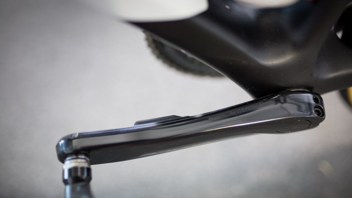 A look at the non-driveside arm of the Shimano Dura-Ace R9100-P crankset