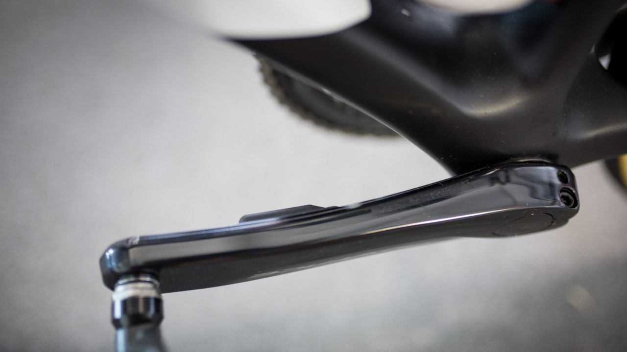 A look at the non-driveside arm of the Shimano Dura-Ace R9100-P crankset