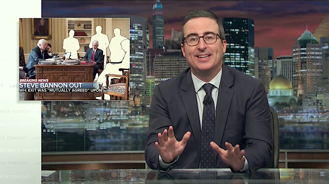 John Oliver said goodbye to Stephen Bannon