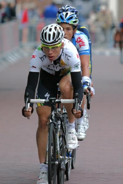 Tony Martin (HTC-Highroad) sets the pace.