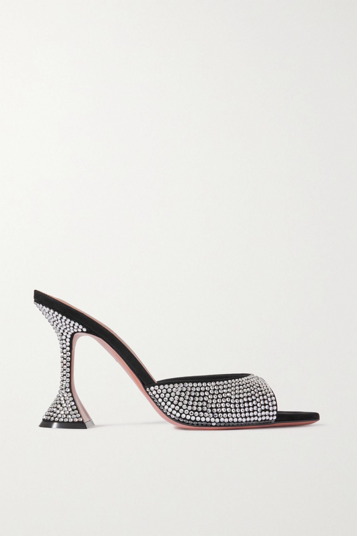 Caroline crystal-embellished suede mules