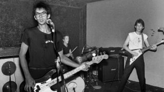 a shot of Terminal Mind on stage in the late 70s
