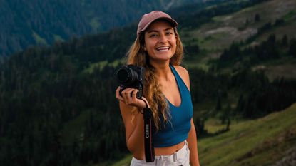 photo of Mahna Ghafori standing on mountainside