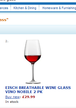 Eisch breathable glass for sale on amazon.com