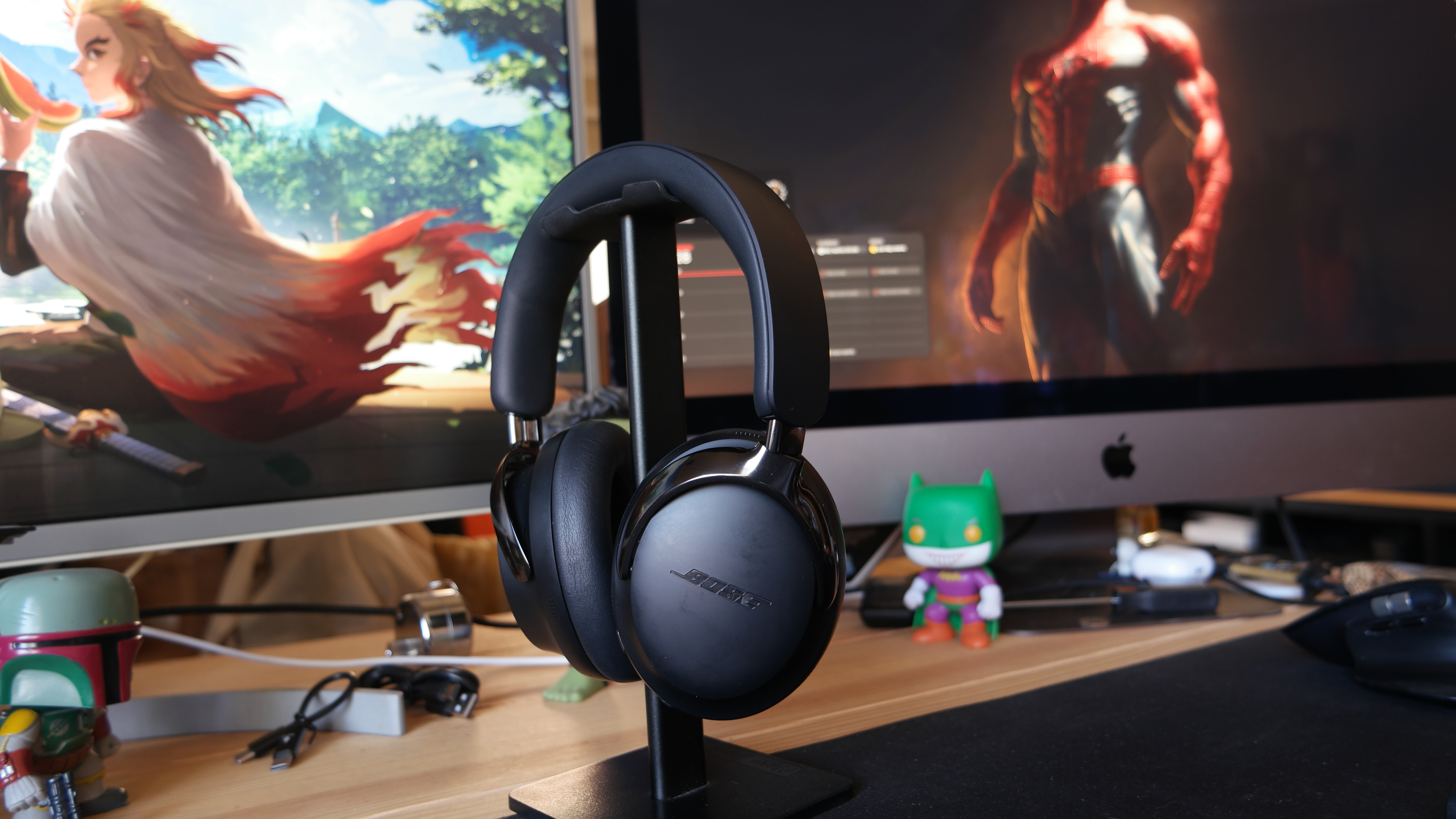 Bose QuietComfort Ultra Headphones (2nd Gen) on a headphone stand