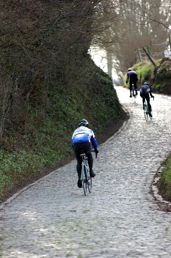 Anyone can test himself against the rough cobbles and steep grades of this classic climb.