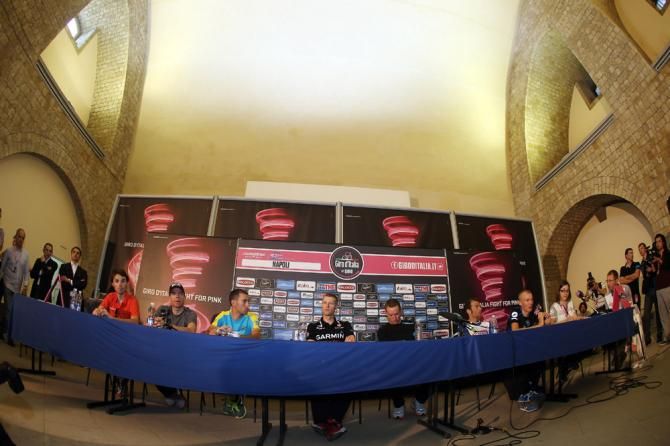 The pre-Giro press conference took place in the Castel dell'Ovo in Naples