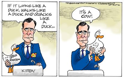 Political cartoon U.S&nbsp;Iran payment duck