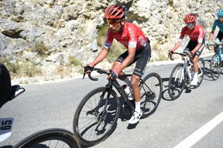 Colombias Nairo Quintana L of Team AkeaSamsic rides during the Mont Ventoux Denivele Challenge on August 6 2020 at the Mont Ventoux southern France Mont Ventoux Denivele Challenge is a 182 kms one day race from VaisonLaRomaine to Mont Ventoux with nearly 4000 meters of ascending elevation Photo by Sylvain THOMAS AFP Photo by SYLVAIN THOMASAFP via Getty Images