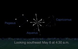The Eta Aquarid meteor shower will peak early in the morning on Sunday (May 6).