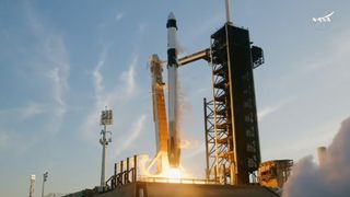 The Crew-10 mission's Falcon 9 rocket lifts off on March 14, 2025.