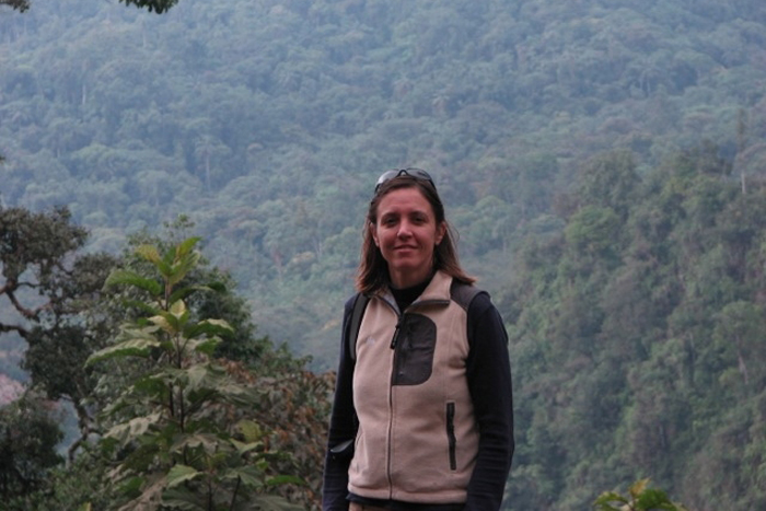 Lisa Belden in a cloud forest in Ecuador in October 2013. 