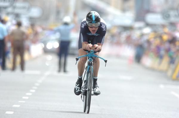 Geraint Thomas finished just behind his leader Bradley Wiggins
