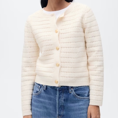 Mango Openwork Knitted Jacket
