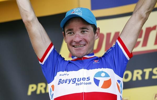 Thomas Voeckler (Bbox Bouygues Telecom) on the podium