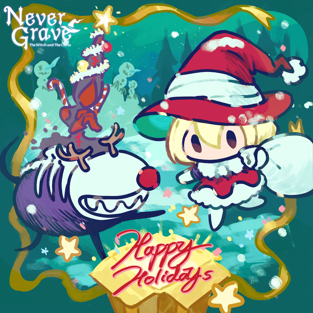 Sony PlayStation Christmas card art