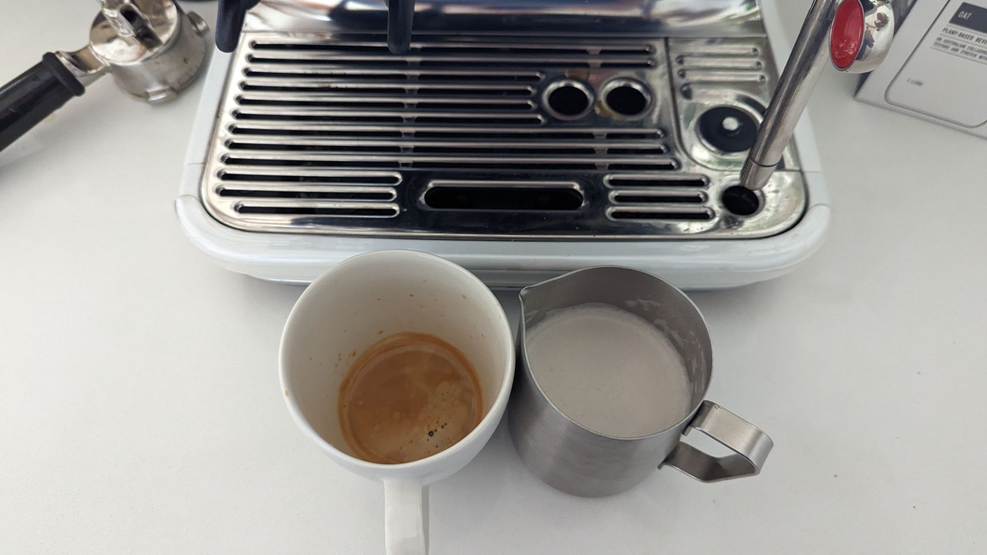 Breville Barista Touch coffee maker on kitchen counter
