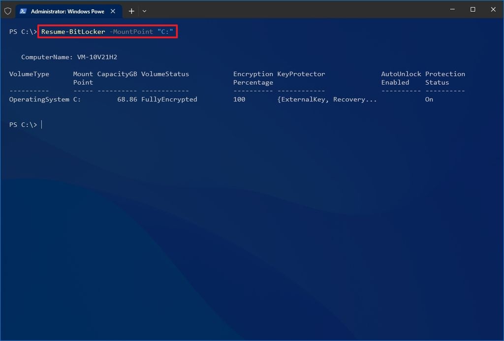 How to suspend BitLocker encryption to perform system changes on