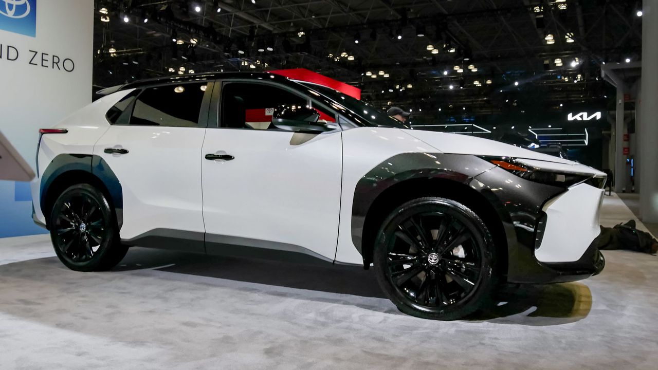 2025 Toyota bZ4X at New York Auto Show.
