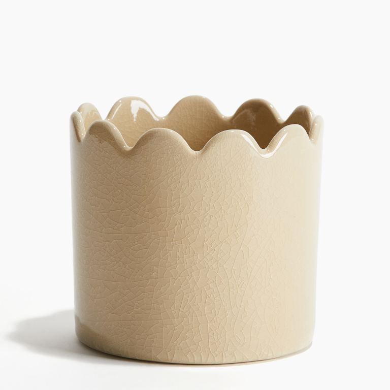 glazed plant pot