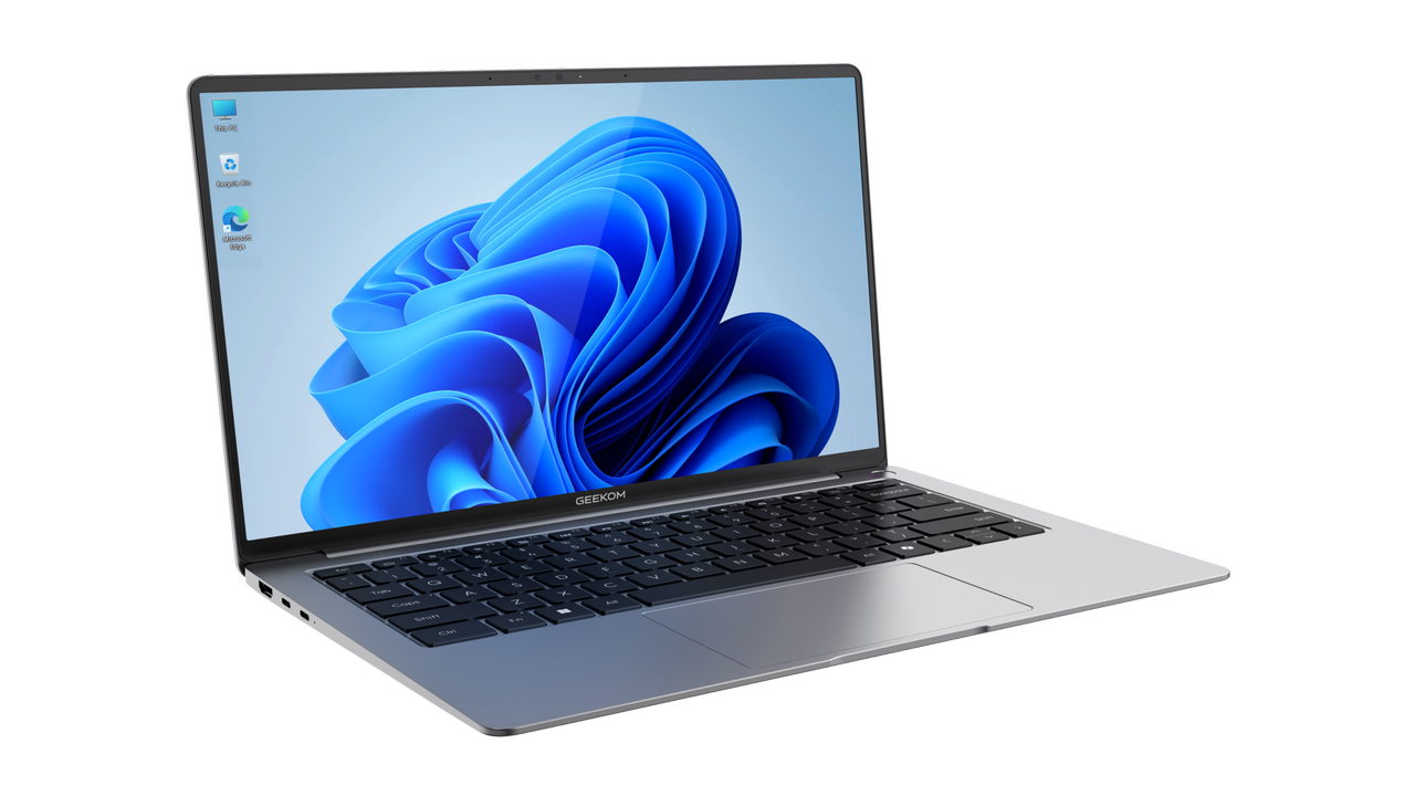 Geekom's new laptop offers a bright and wide screen, impressive hardware - and weighs less than a bag of sugar