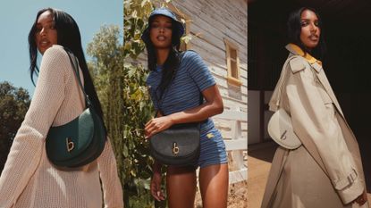 jasmine tookes wearing burberry rocking horse bag