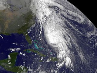 Hurricane Rafael satellite image