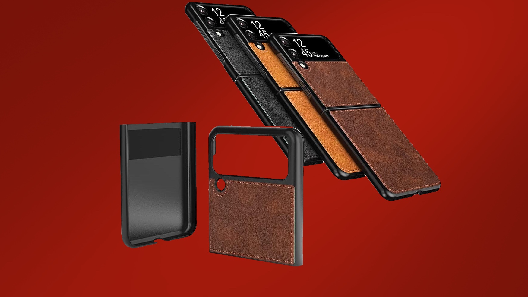 Best Samsung Galaxy Z Flip 3 Cases: Ultra Thin Foluu Leather Cover for Galaxy Z Flip 3
