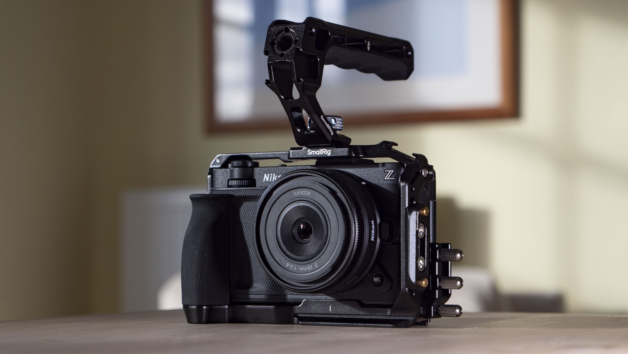 Nikon ZR product photos – inside a dedicated SmallRig cage