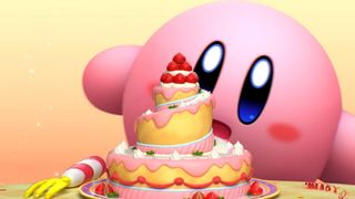 Kirby's Dream Buffet cake Switch