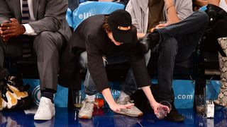 Celebrities Attend Detroit Pistons v New York Knicks