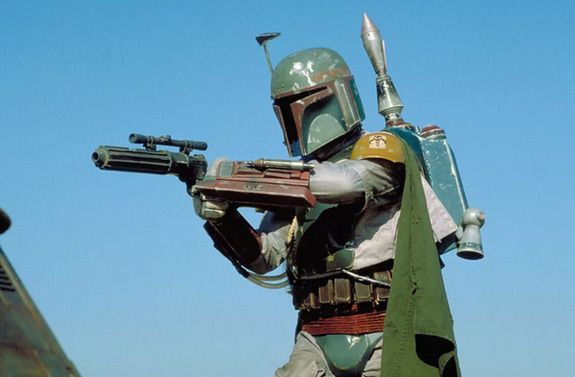 The bounty hunter Boba Fett from &quot;Star Wars Episode VI: The Return of the Jedi.&quot;