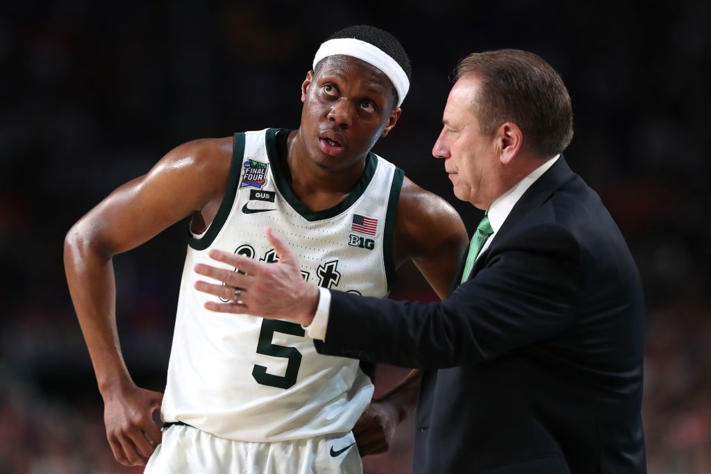 Tom Izzo and Cassius Winston.