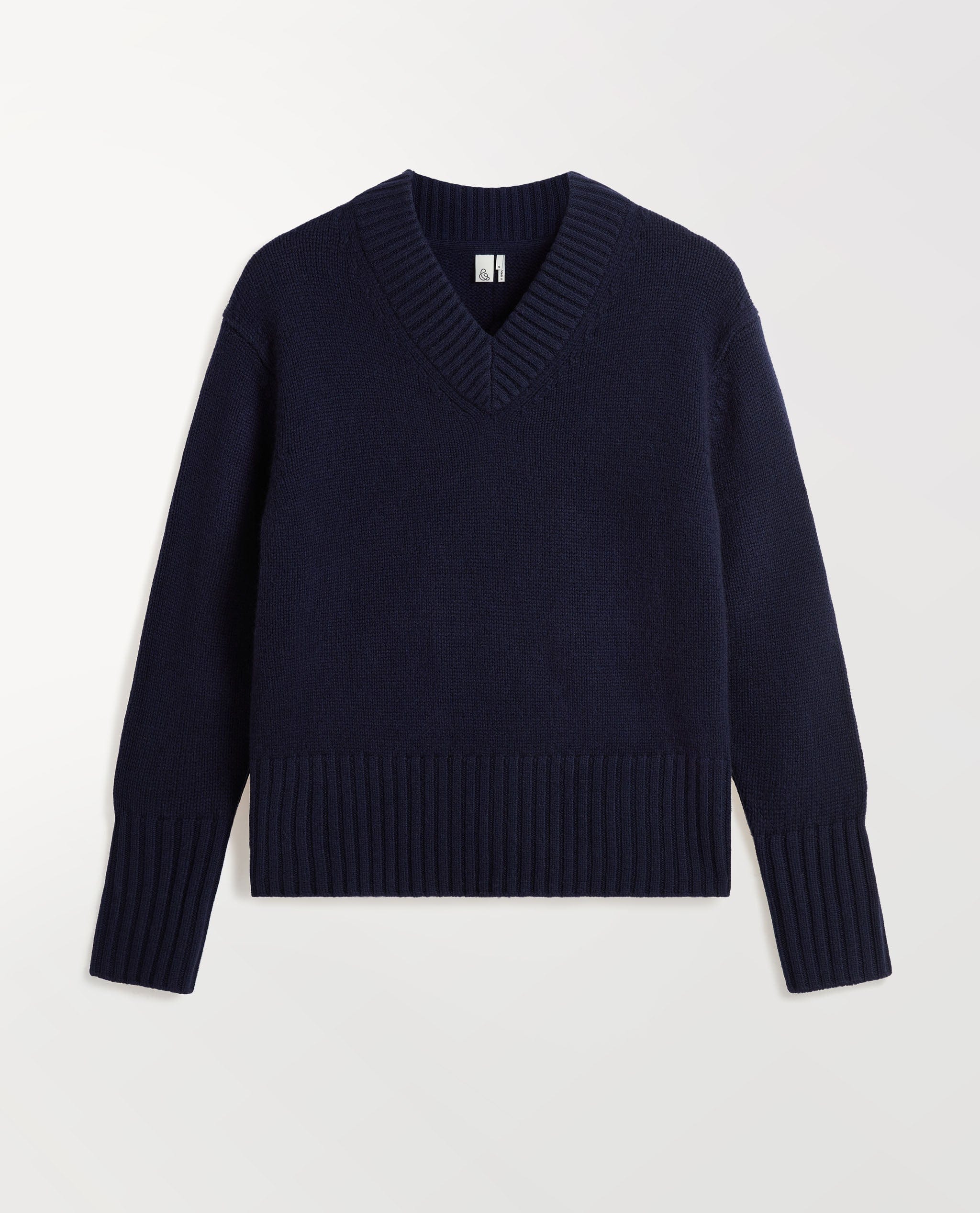 Women's Cashmere Merino V Neck Jumper - Navy - Xs / Navy