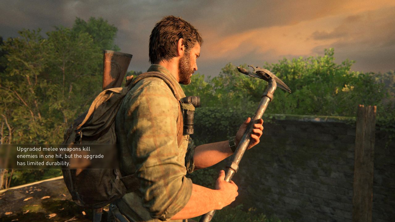 Joel finds a lead pipe in The Last of Us Part I