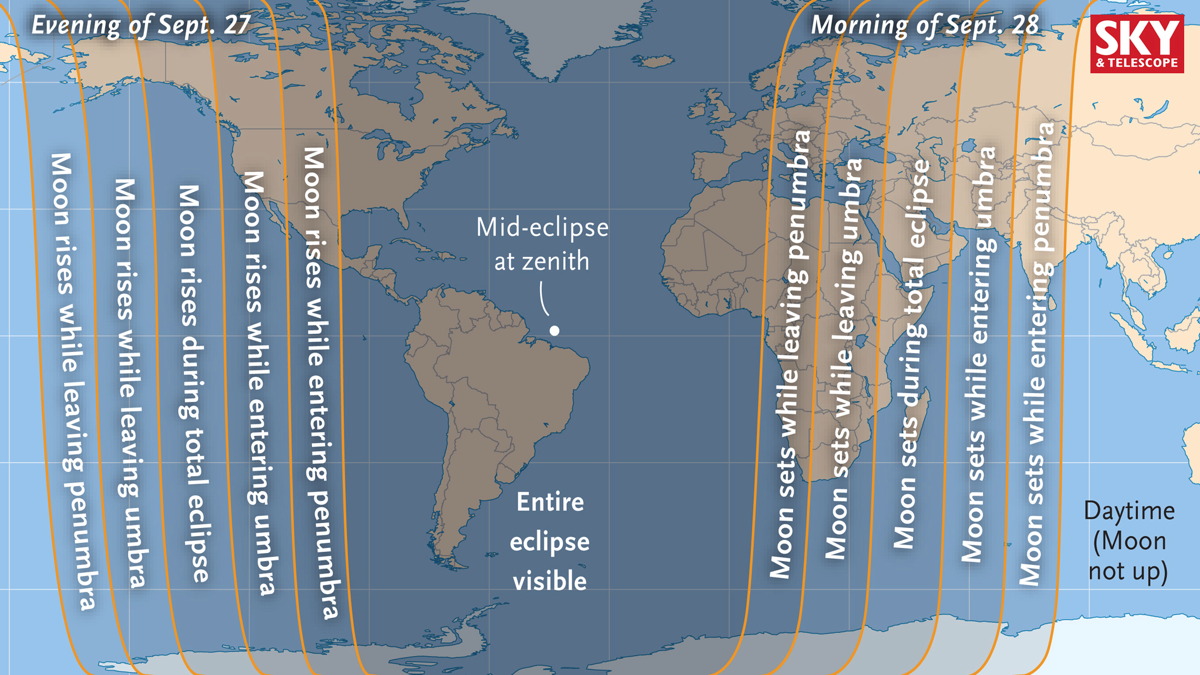 Visibility of Sept. 27, 2015, Lunar Eclipse