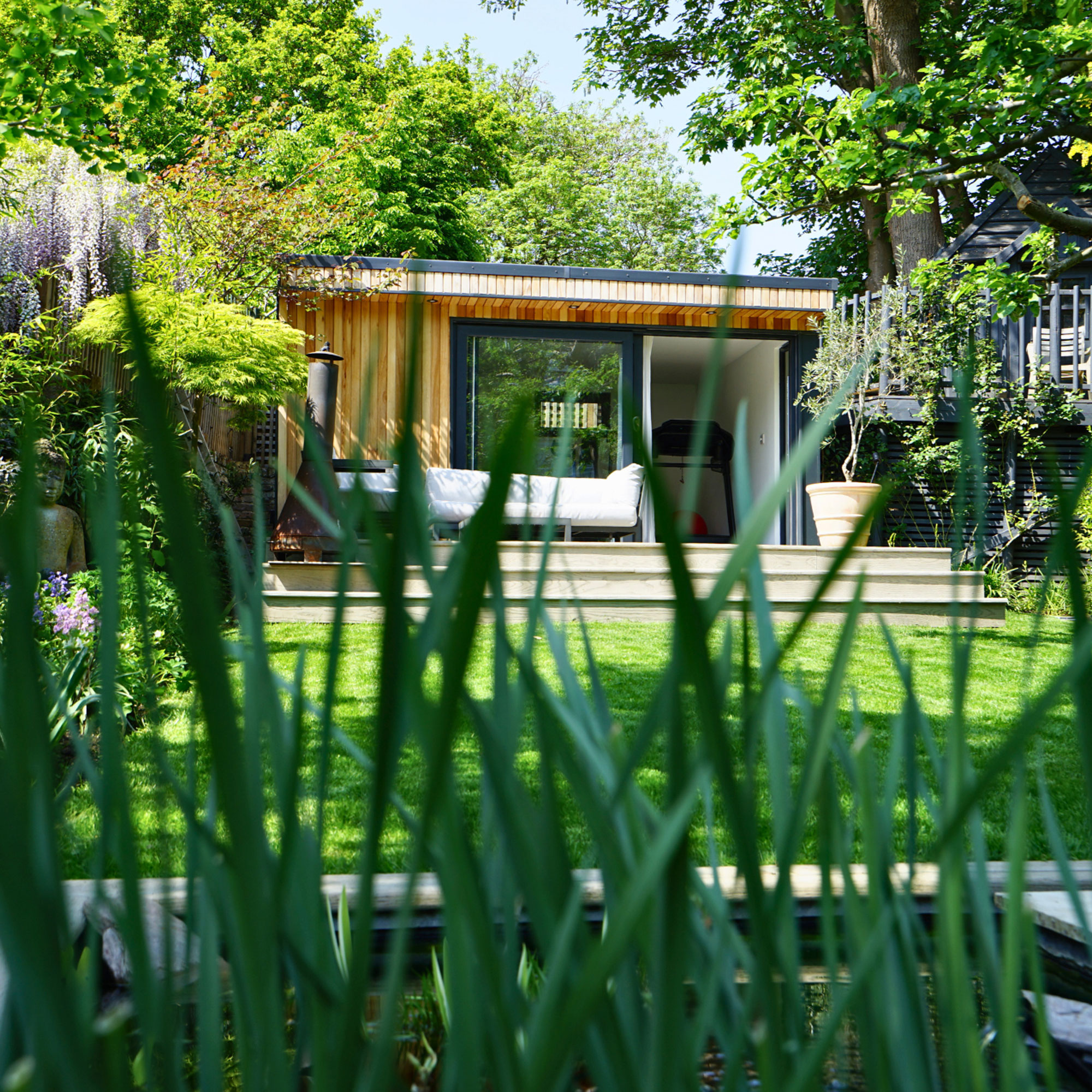 timber clad garden room