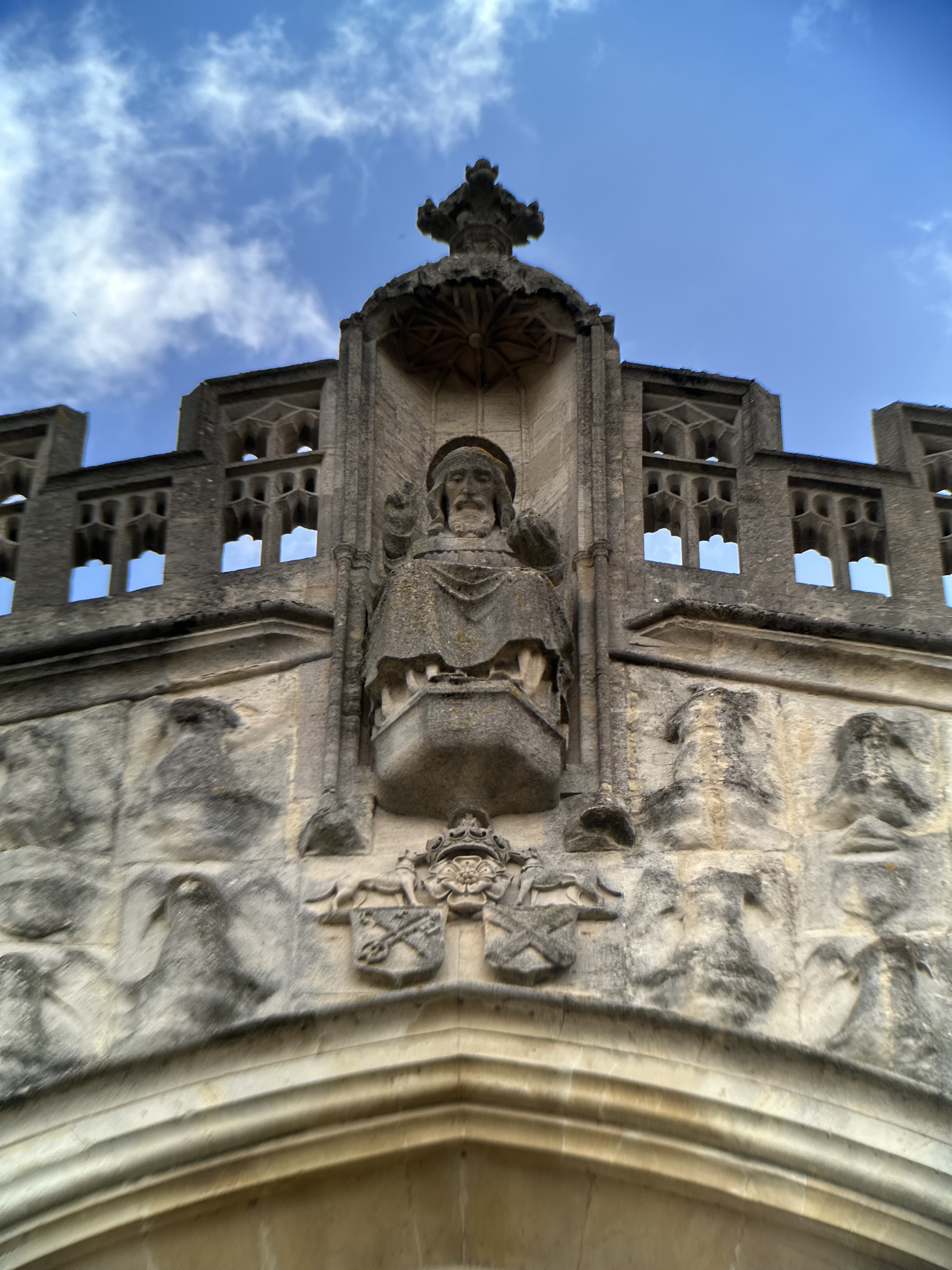 A photo of church stonework shot on the Freewell 6x tele lens
