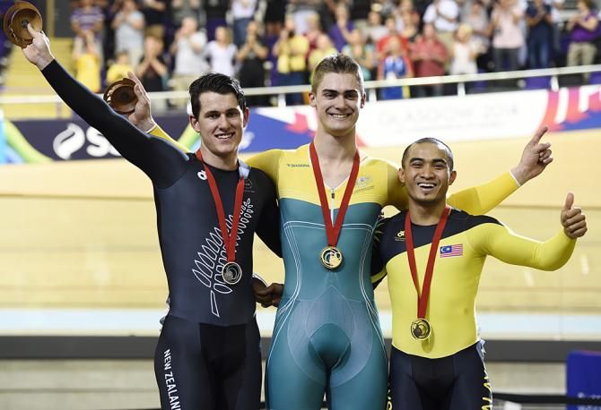 Men's Keirin Final: Matthew Glaetzer wins gold for Australia, Sam Webster silver for New Zealand and Mohd Awang gets bronze for Malaysia