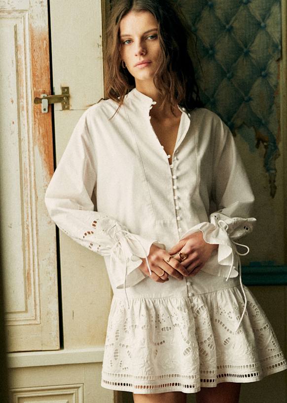 Odette Dress - Ecru - Organic Cotton - S&amp;eacute;zane