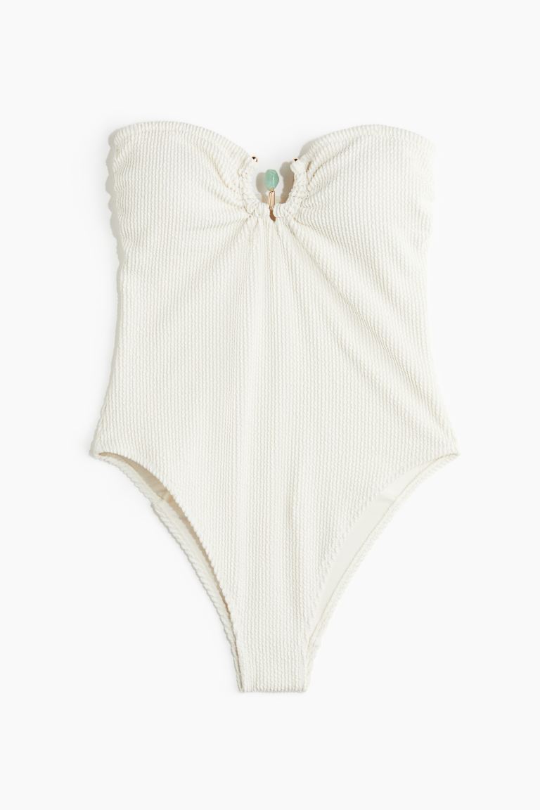 Padded-Cup Bandeau Swimsuit