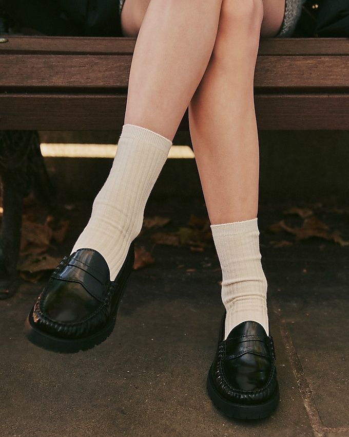 New Winona Lug-Sole Penny Loafers in Italian Spazzolato Leather