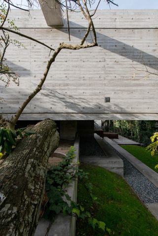 concrete house extension