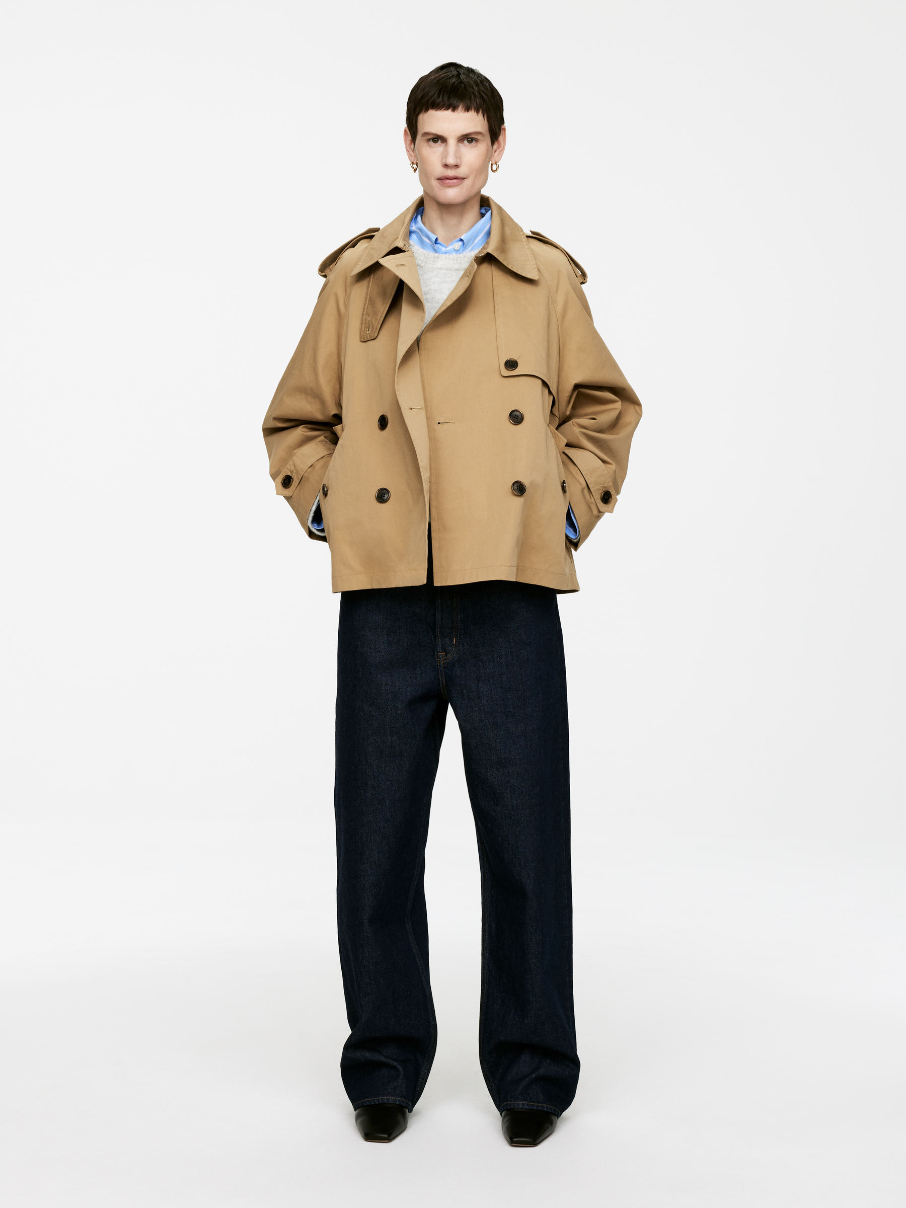 Short Trench Jacket – Beige – Women – Arket Gb