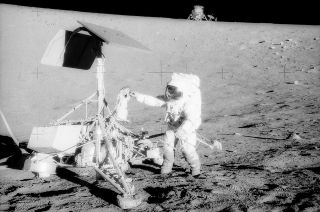 Apollo 12 moonwalkers Charles "Pete" Conrad (pictured) and Alan Bean retrieved parts from the Surveyor 3 spacecraft, which was in walking distance of their lunar module, Intrepid.