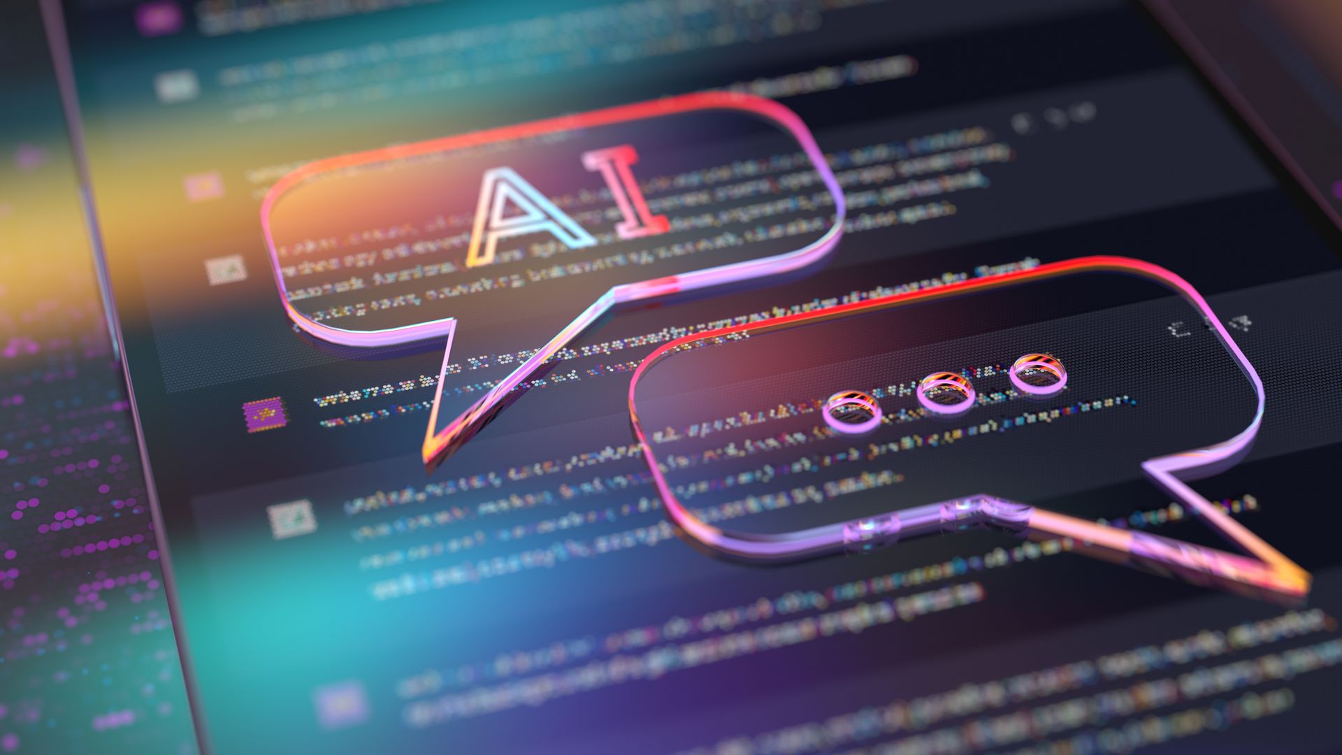 AI chatbot images on a phone screen